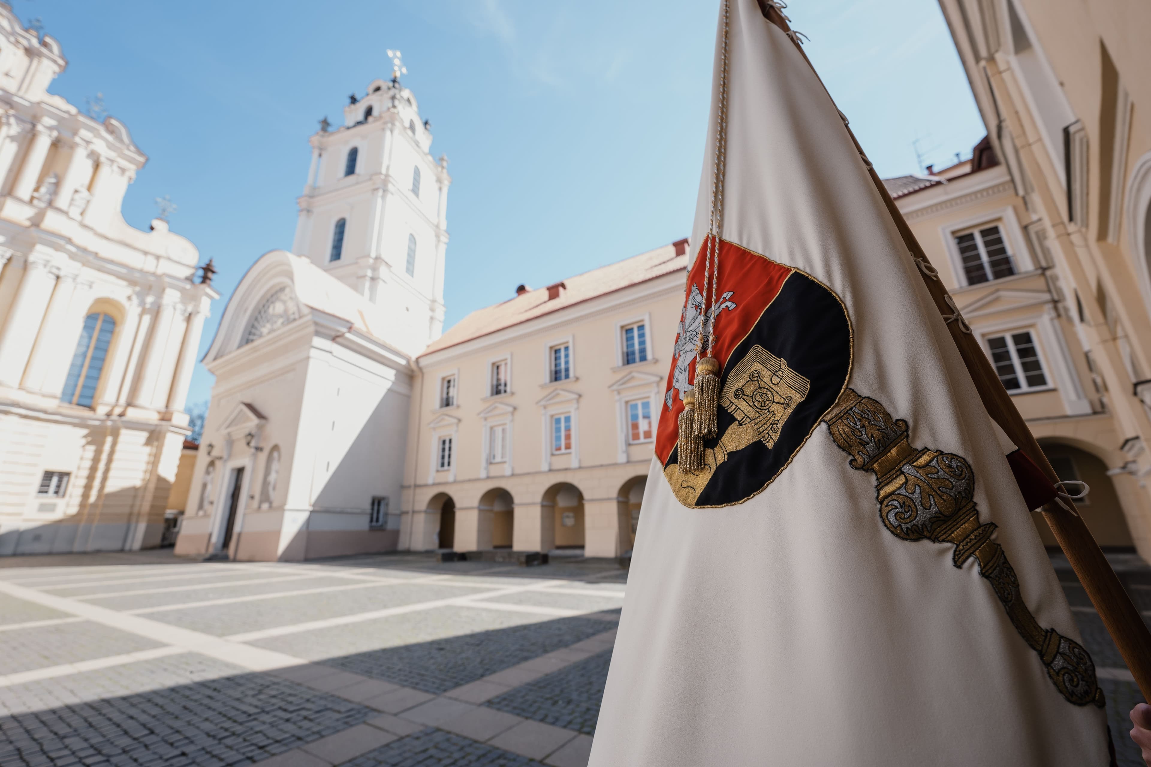 VU vidinis kiemas ir vėliava