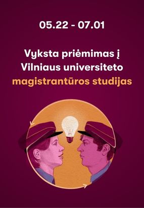 VU.lt baneriukas apie MA priėmimą
