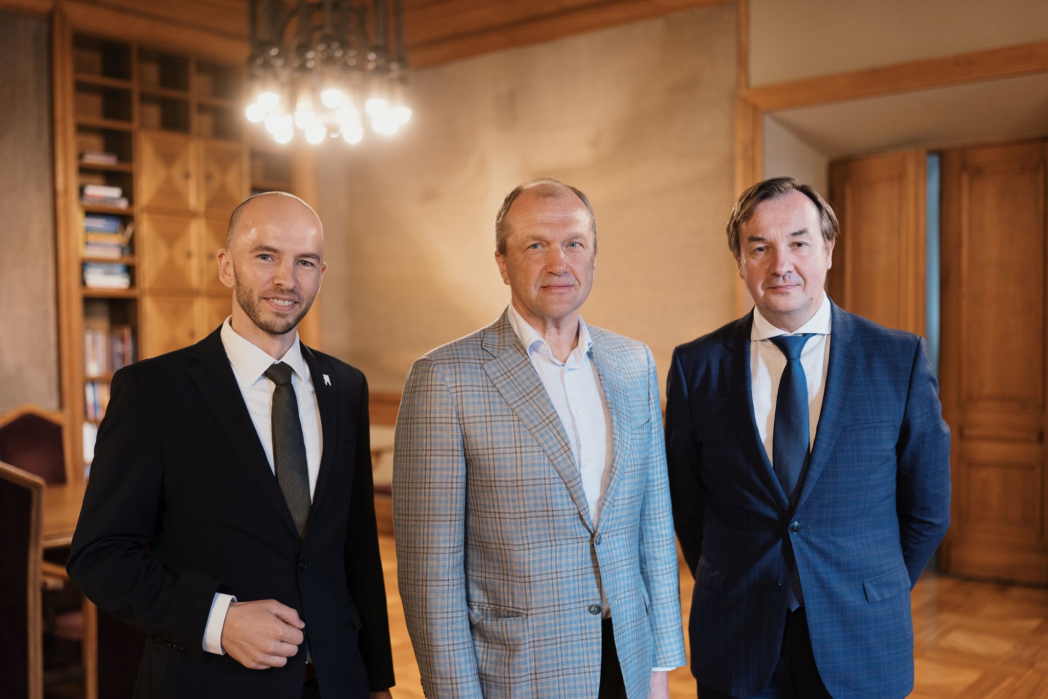 From left to right: Justinas Noreika, Kęstutis Stabingis, prof Rimvydas Petrauskas