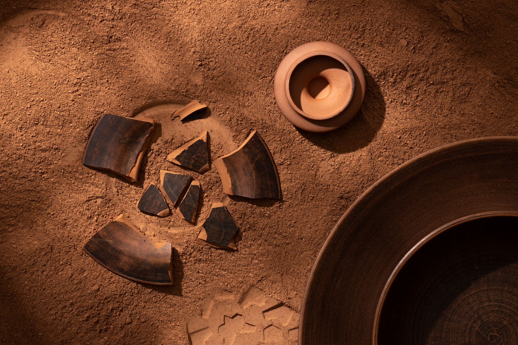 ceramic pottery tools still life