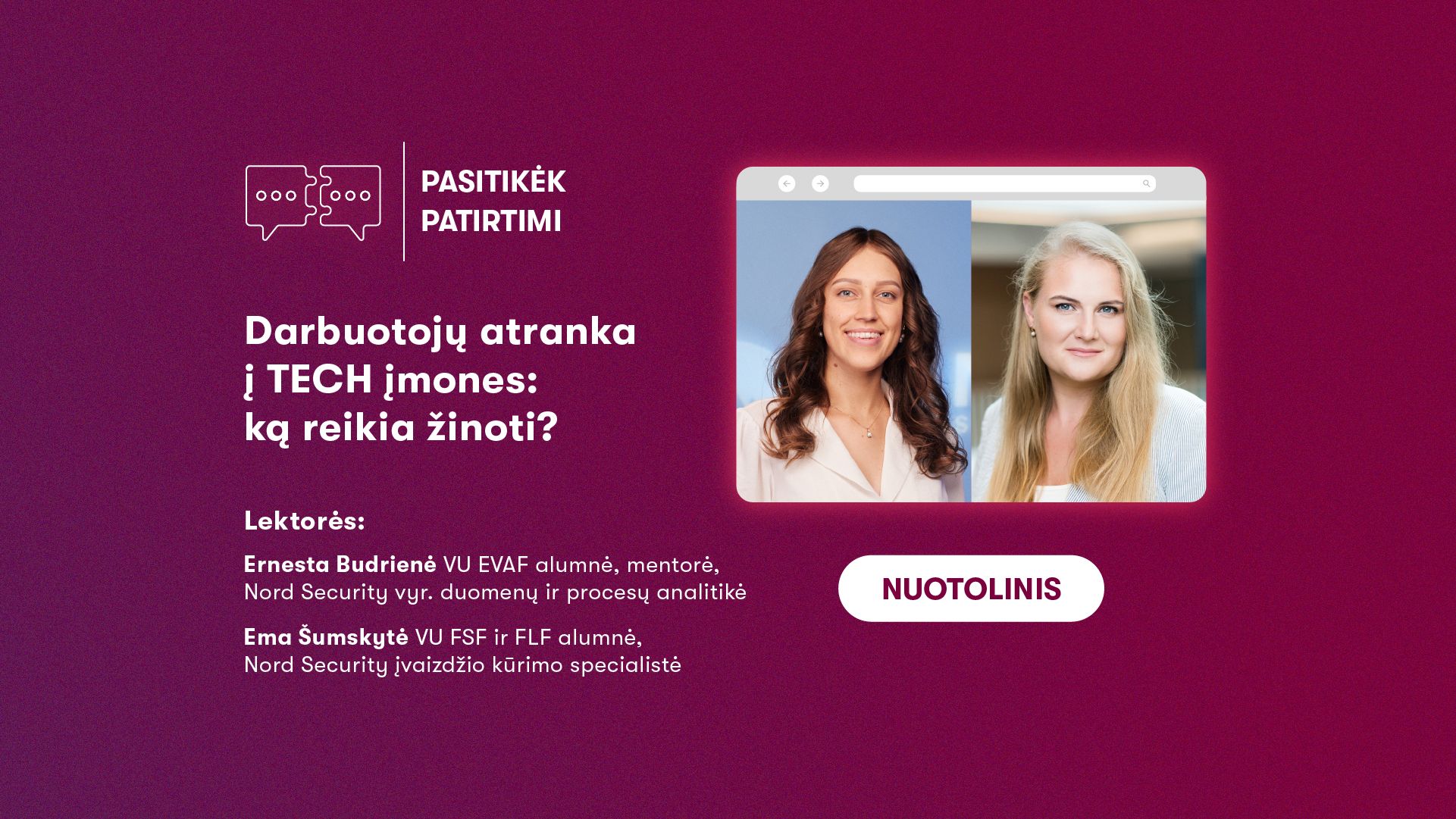 SPKS Pasitikėk patirtimi Ernesta Budrienė Ema Šumskytė TV ekranai 1920x1080