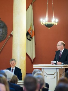 Atminties diplomų teikimas Nachmanui Šapirai, Vladui Lazersonui, Chlaunei Meištovskiui ir Noachui Pryluckiui 2017 m. balandžio 3 d.