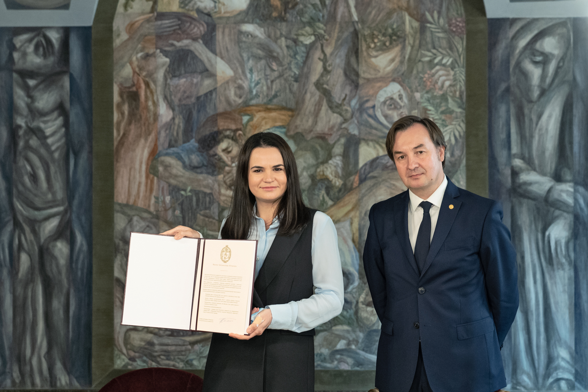 Svetlana Tikhanovskaya visited Vilnius University